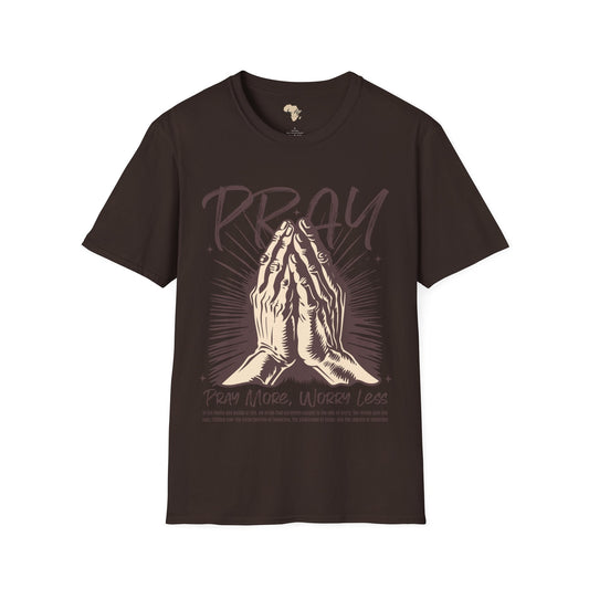 Pray more worry less unisex tee Funky African