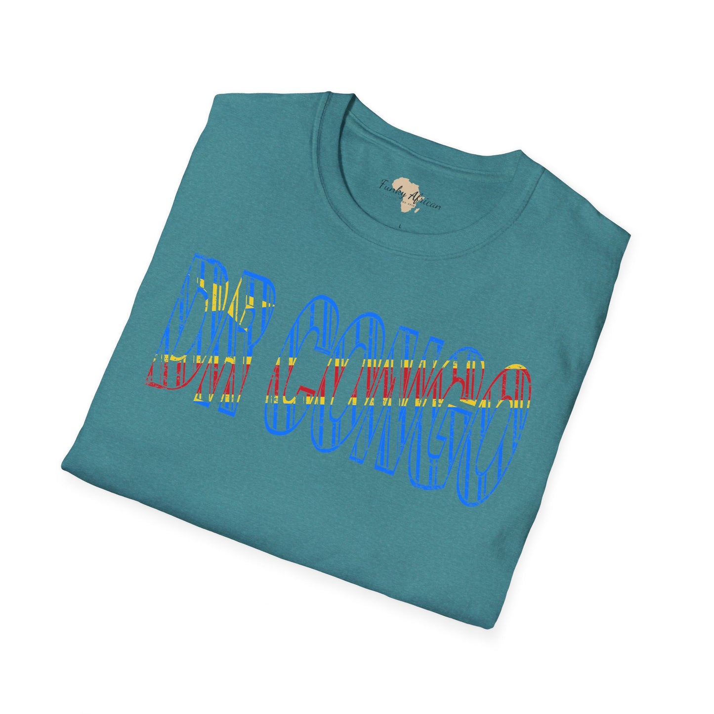 DR Congo text unisex softstyle tee