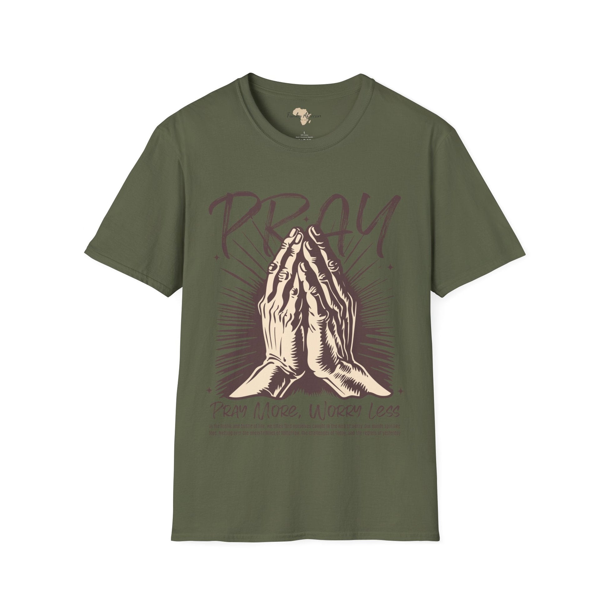 Pray more worry less unisex tee Funky African