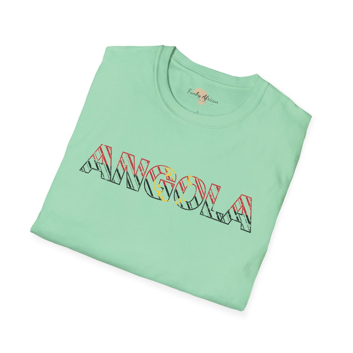 Angola text unisex softstyle tee Funky African