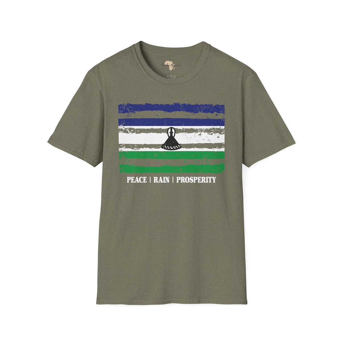 Lesotho strip unisex softstyle tee Funky African