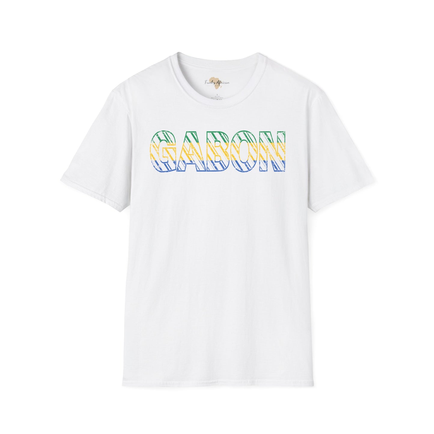 Gabon text unisex softstyle tee