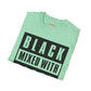 Black mixed with black unisex softstyle tee Funky African