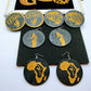 African black queen round earrings Funky African