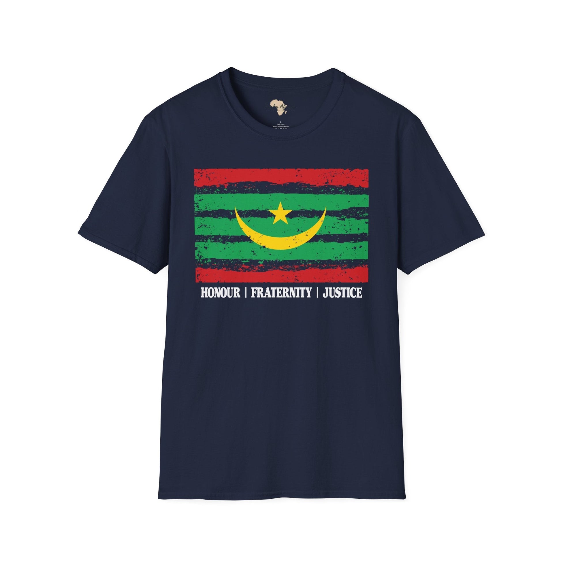 Mauritania strip unisex softstyle tee Funky African