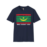 Mauritania strip unisex softstyle tee Funky African