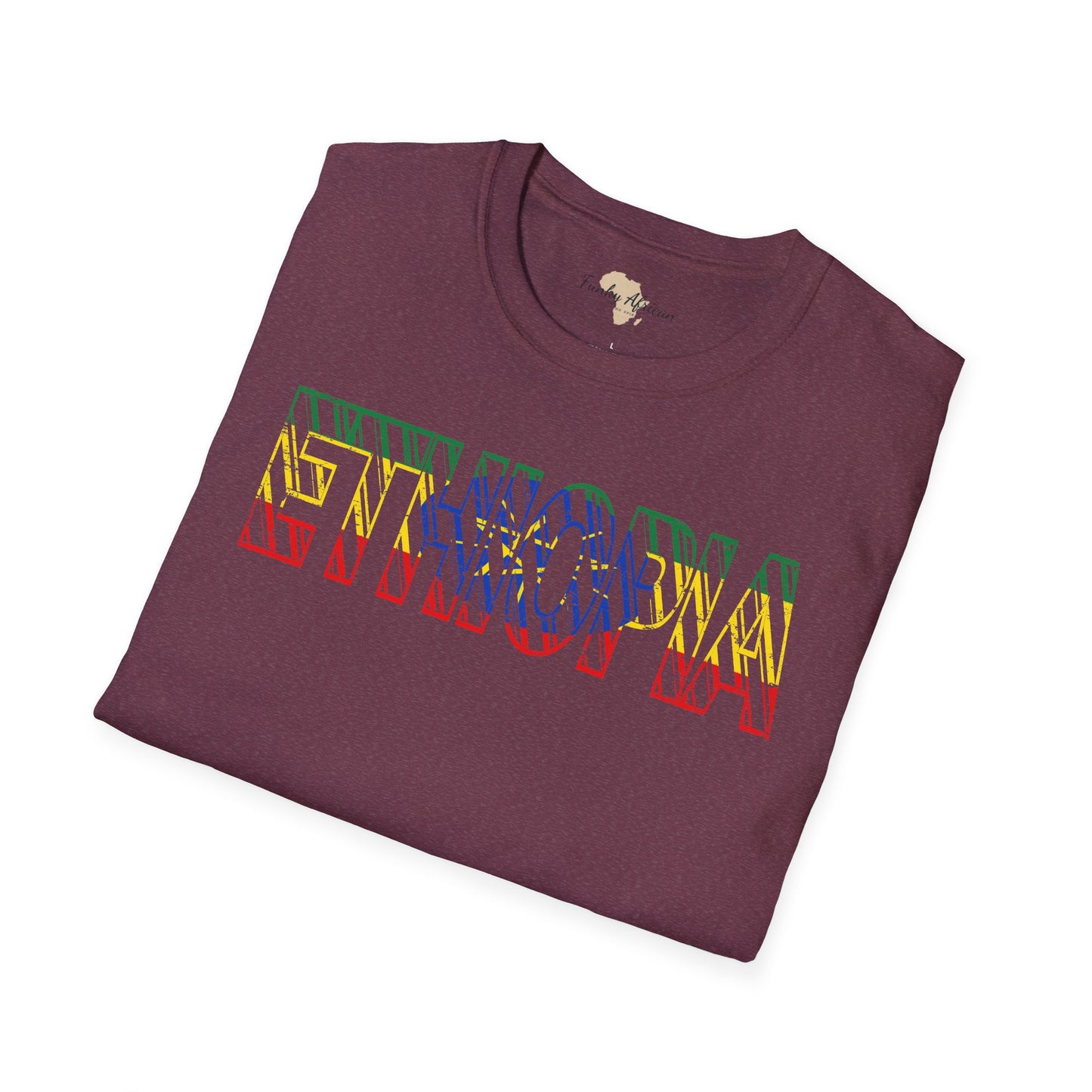 Ethiopia text unisex softstyle tee