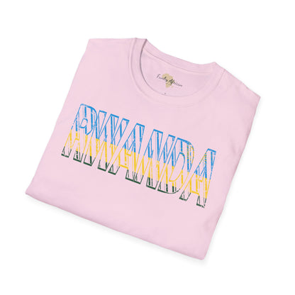 Rwanda text unisex softstyle tee