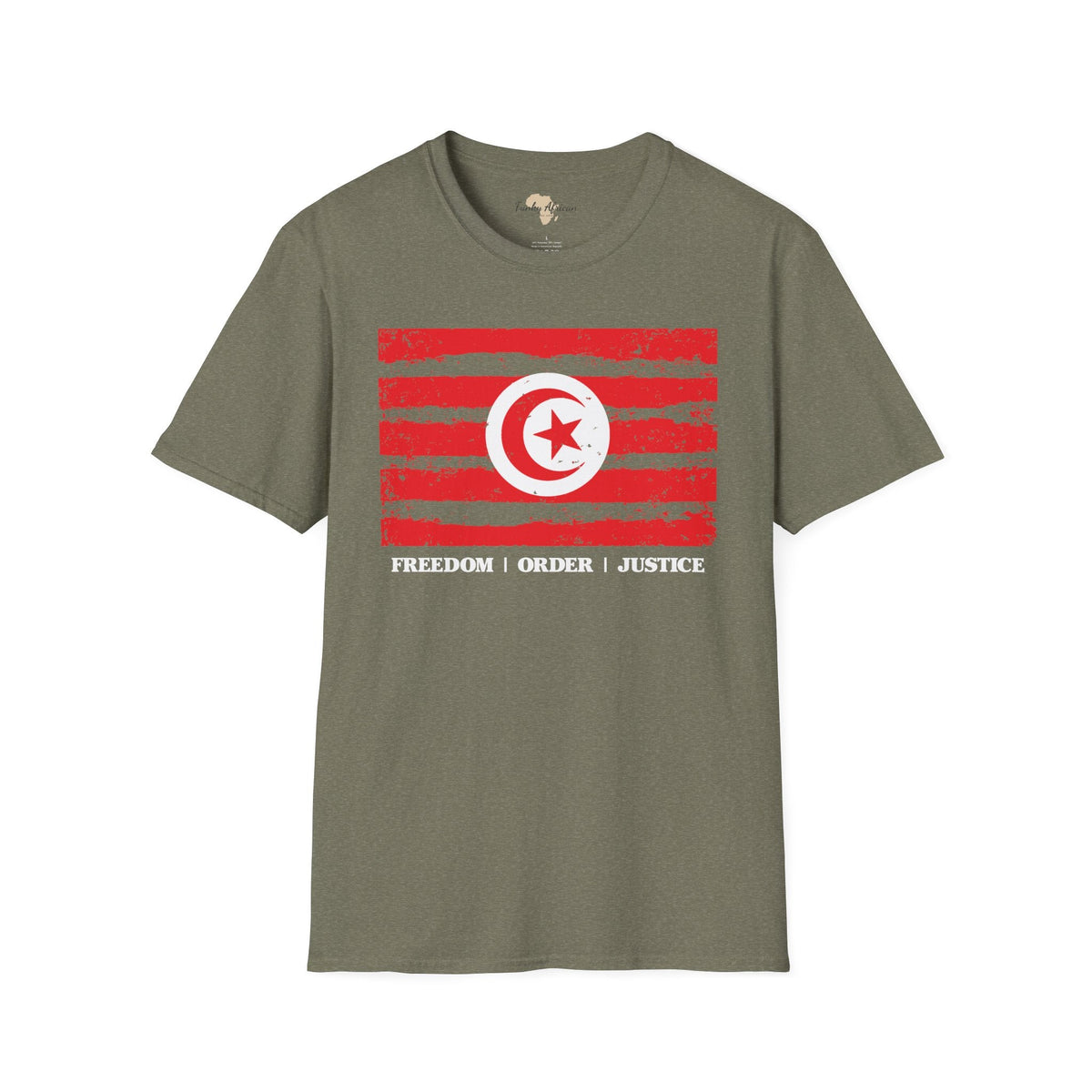 Tunisia strip unisex softstyle tee Funky African