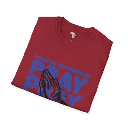 Pray with purpose unisex softstyle tee