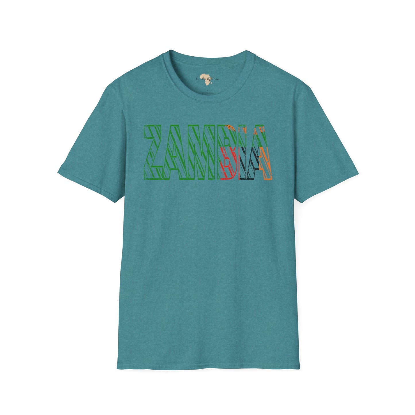 Zambia text unisex softstyle tee