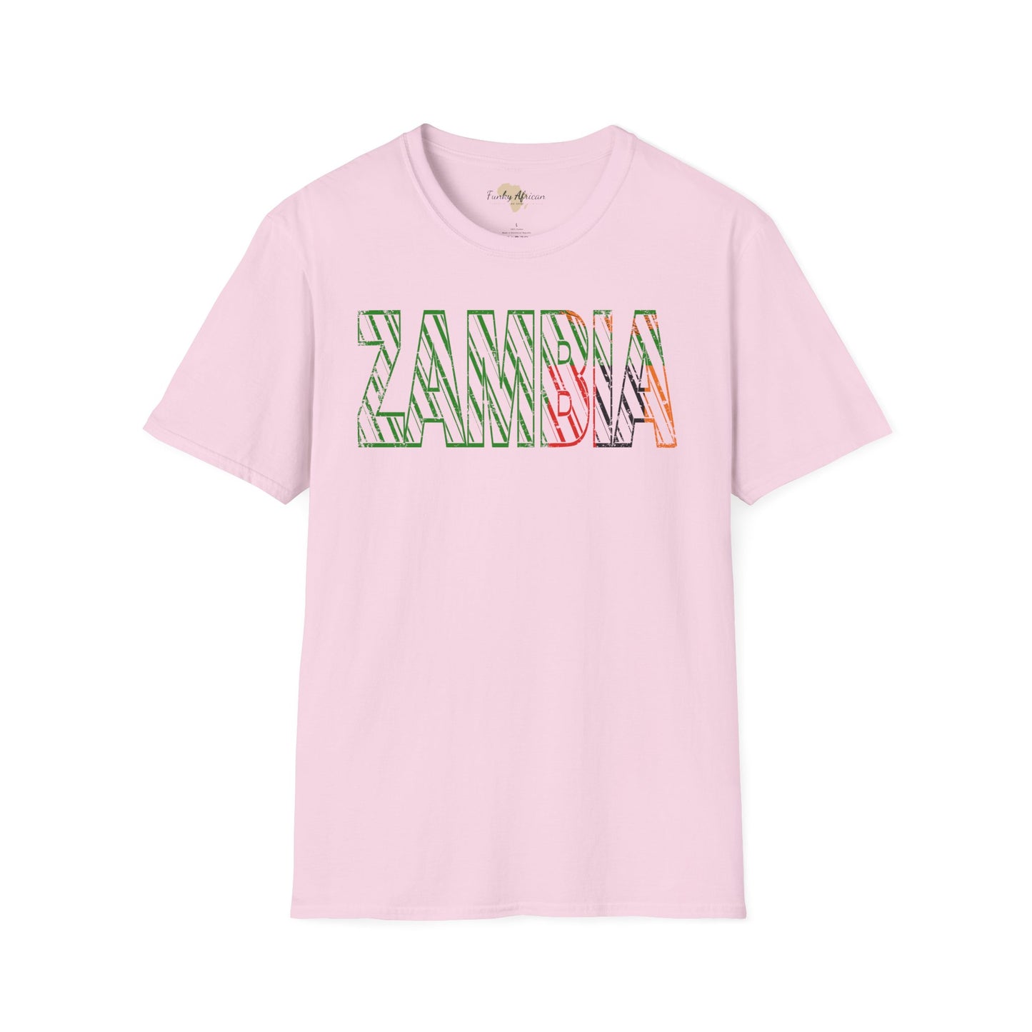 Zambia text unisex softstyle tee