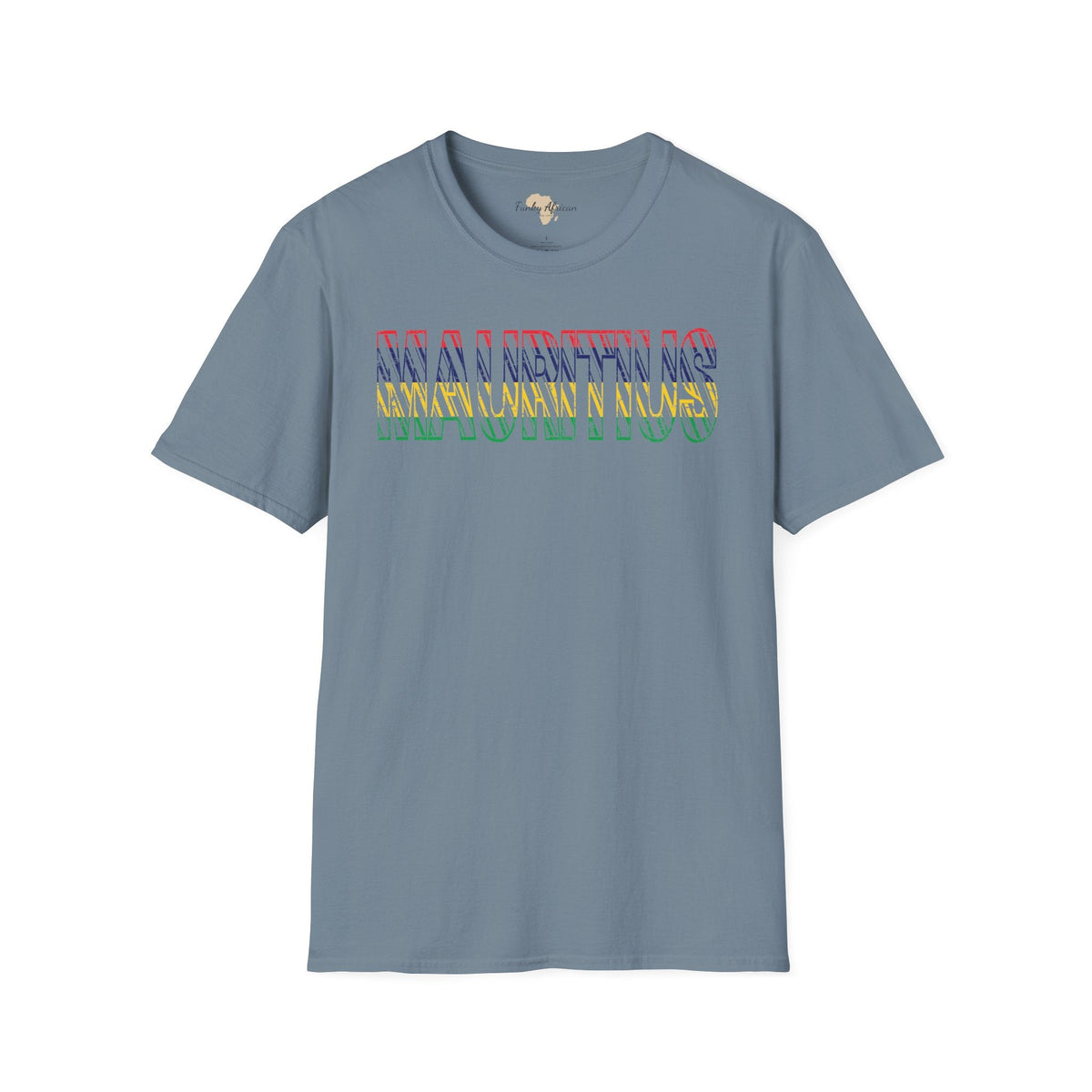 Mauritius text unisex softstyle tee Funky African