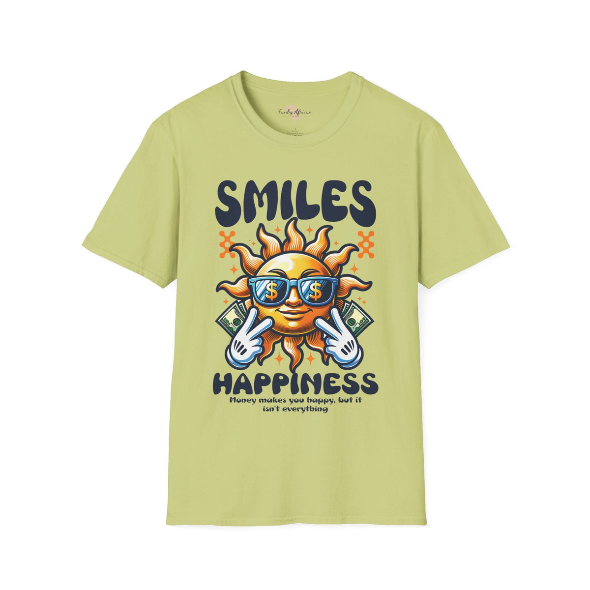 Smiles and happiness unisex softstyle tee Funky African