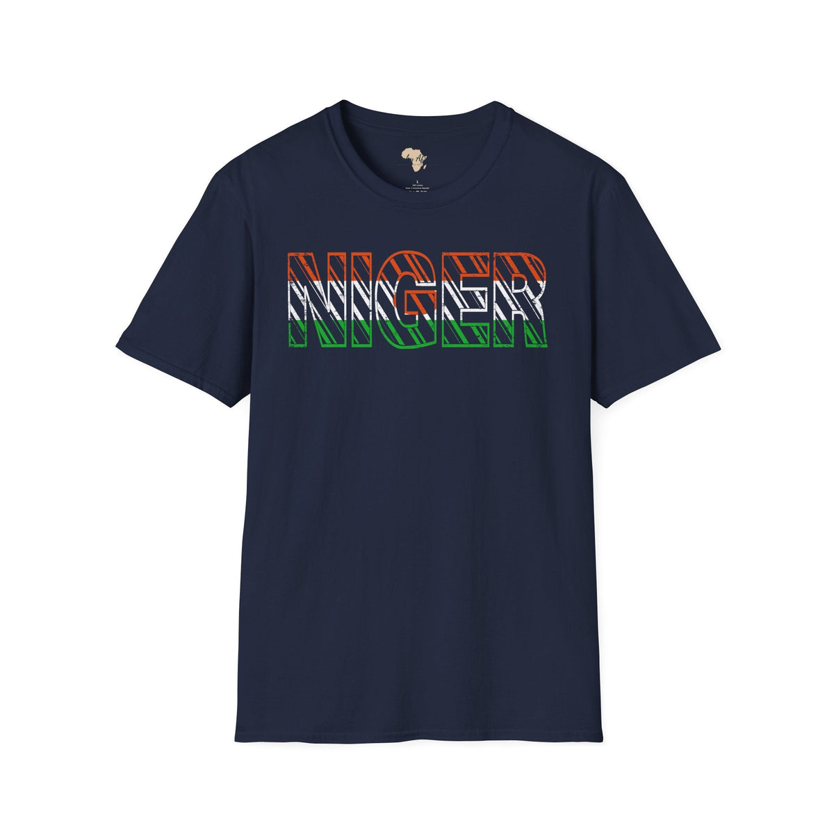 Nigerien text unisex softstyle tee Funky African