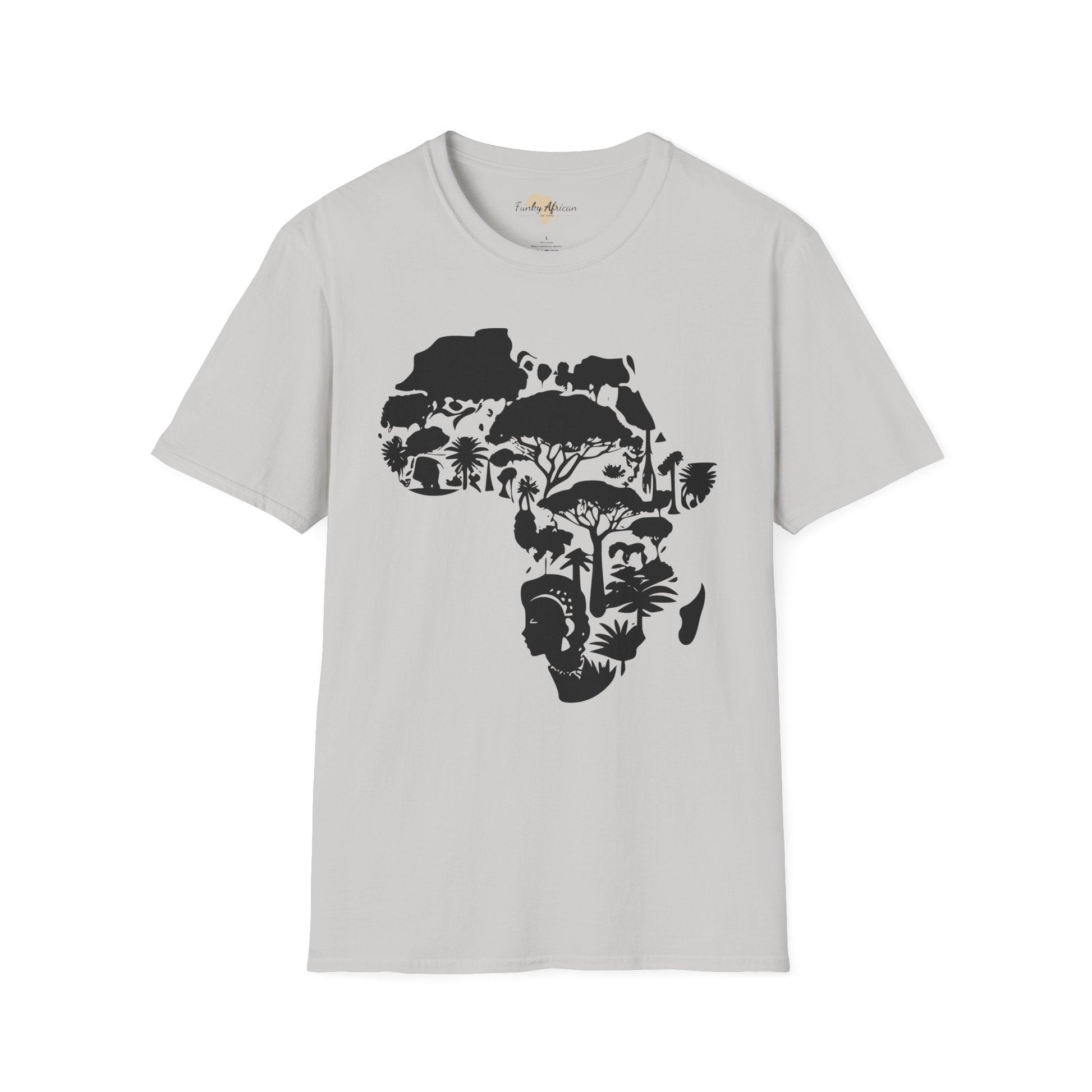 African map unisex softstyle tee Funky African