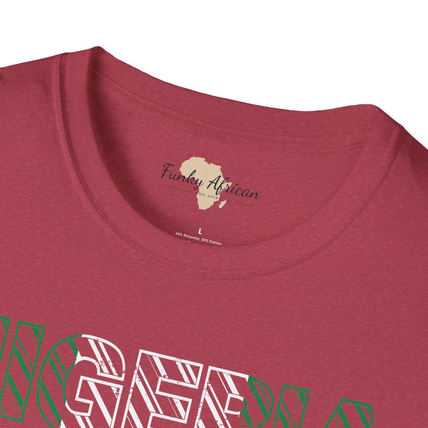 Nigeria text unisex softstyle tee