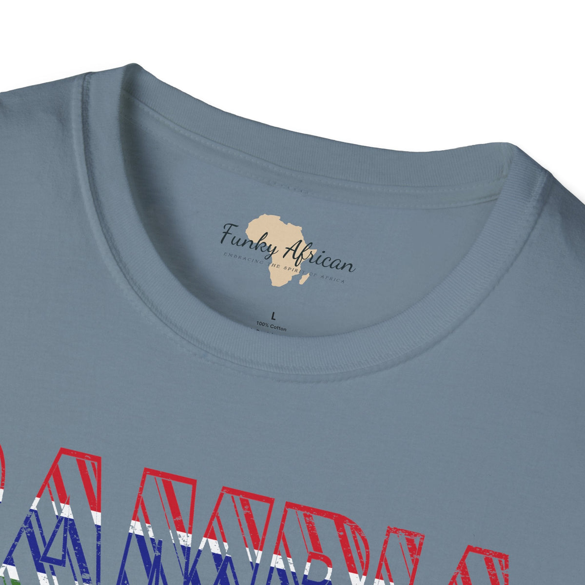 Gambia text unisex softstyle tee Funky African