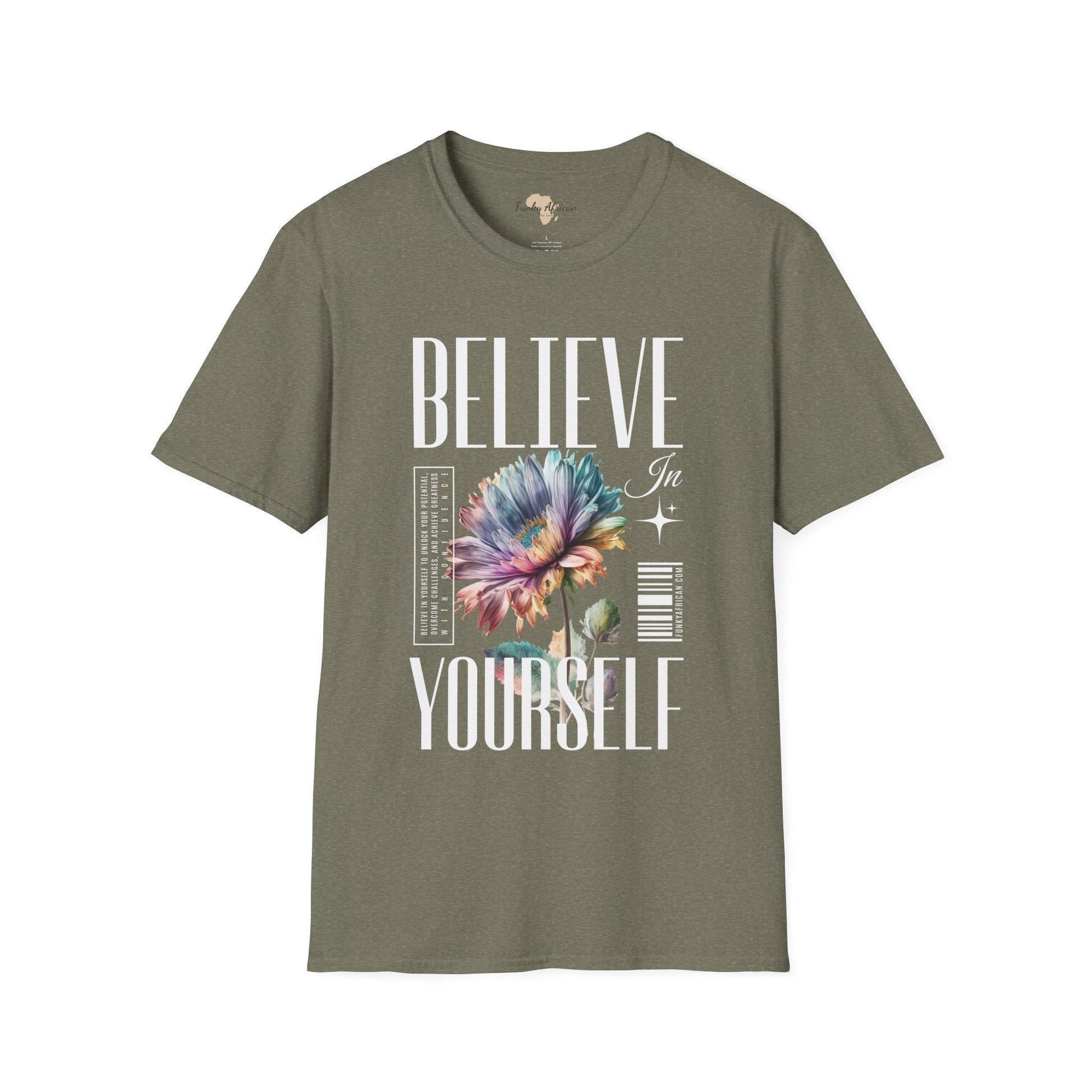 Believe in yourself unisex softstyle tee Funky African