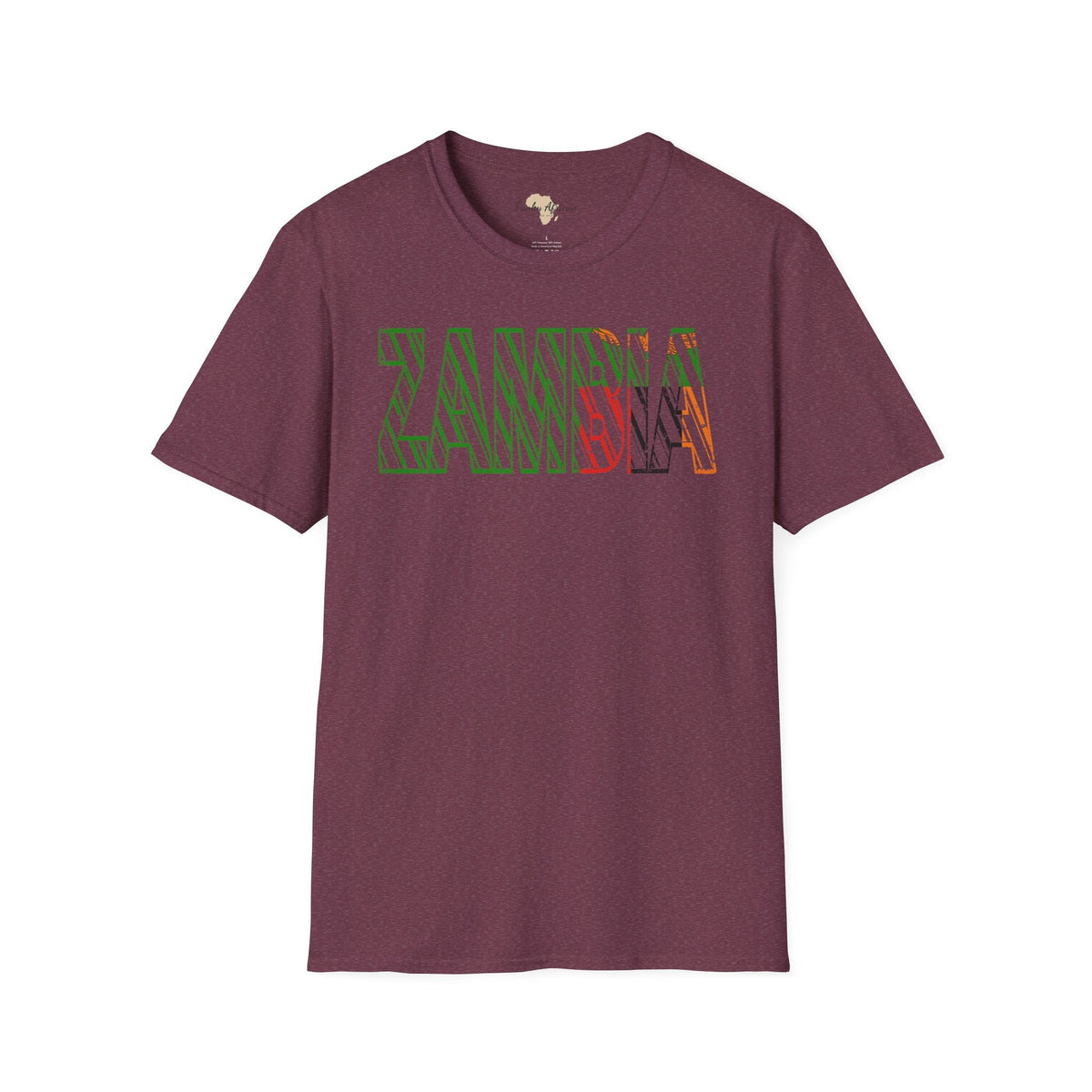 Zambia text unisex softstyle tee Funky African