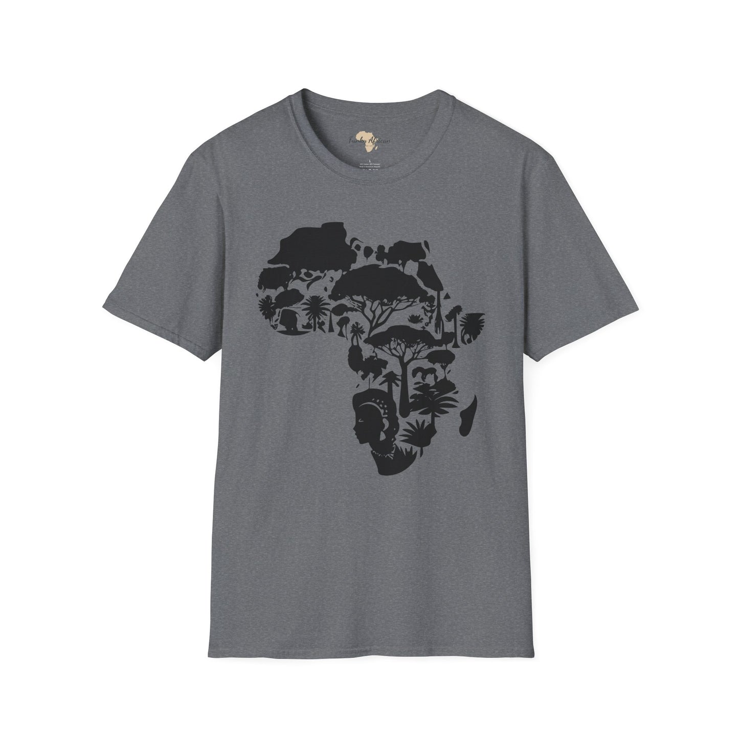 African map unisex softstyle tee