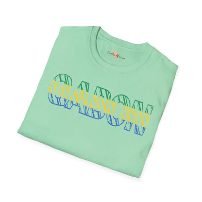 Gabon text unisex softstyle tee