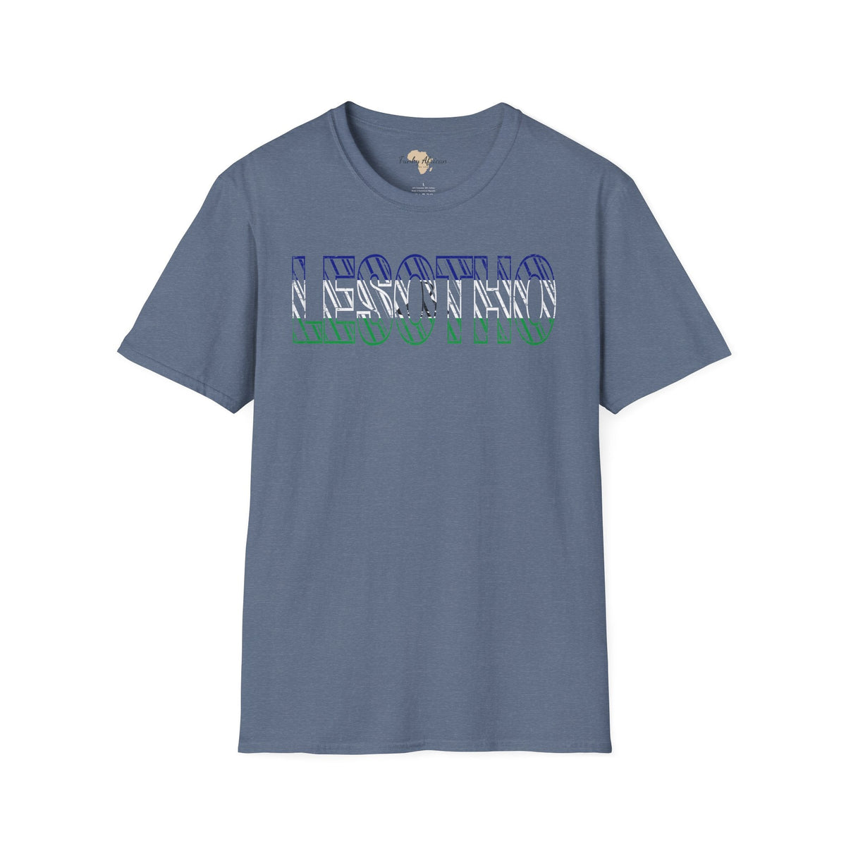 Lesotho text unisex softstyle tee Funky African