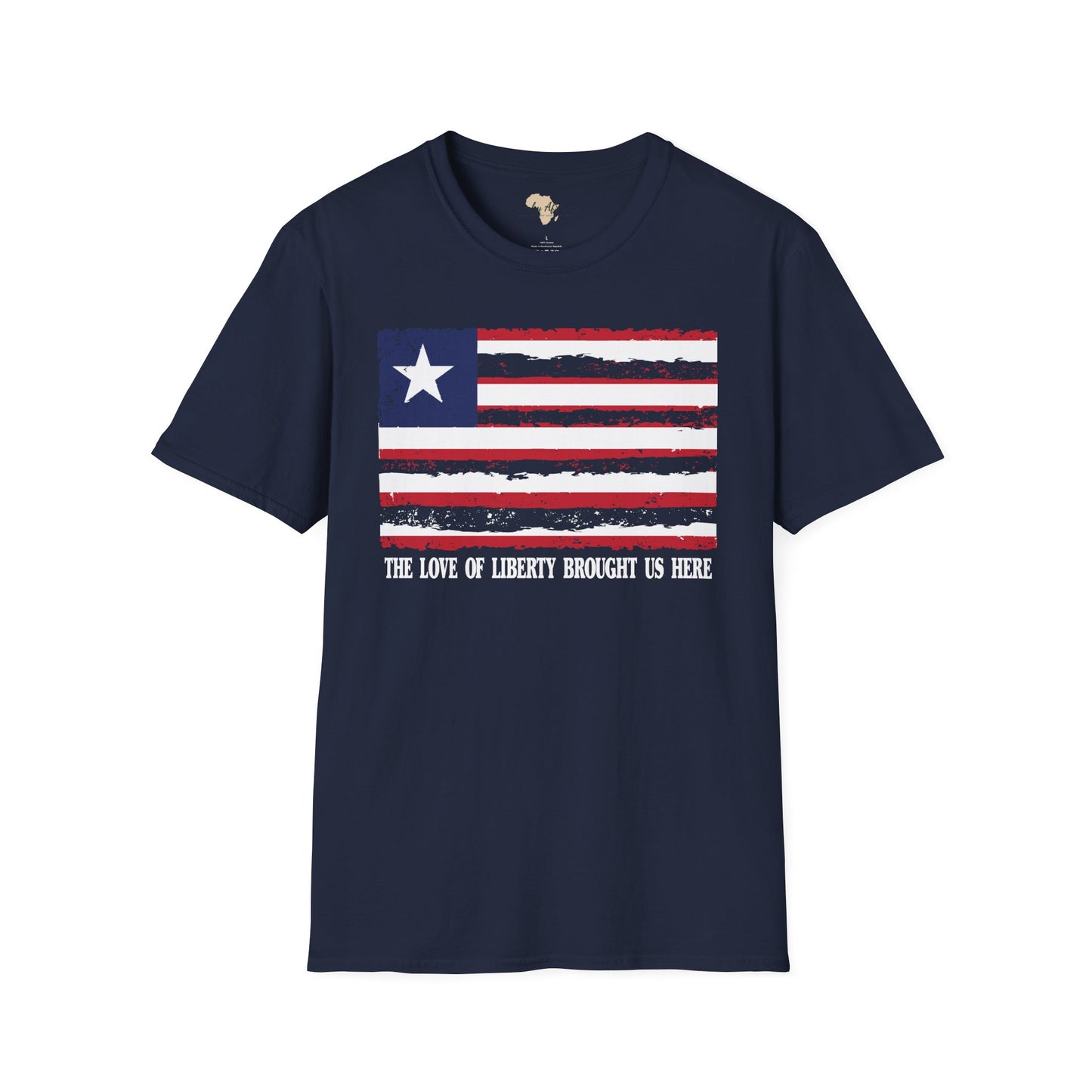 Liberia strip unisex softstyle tee