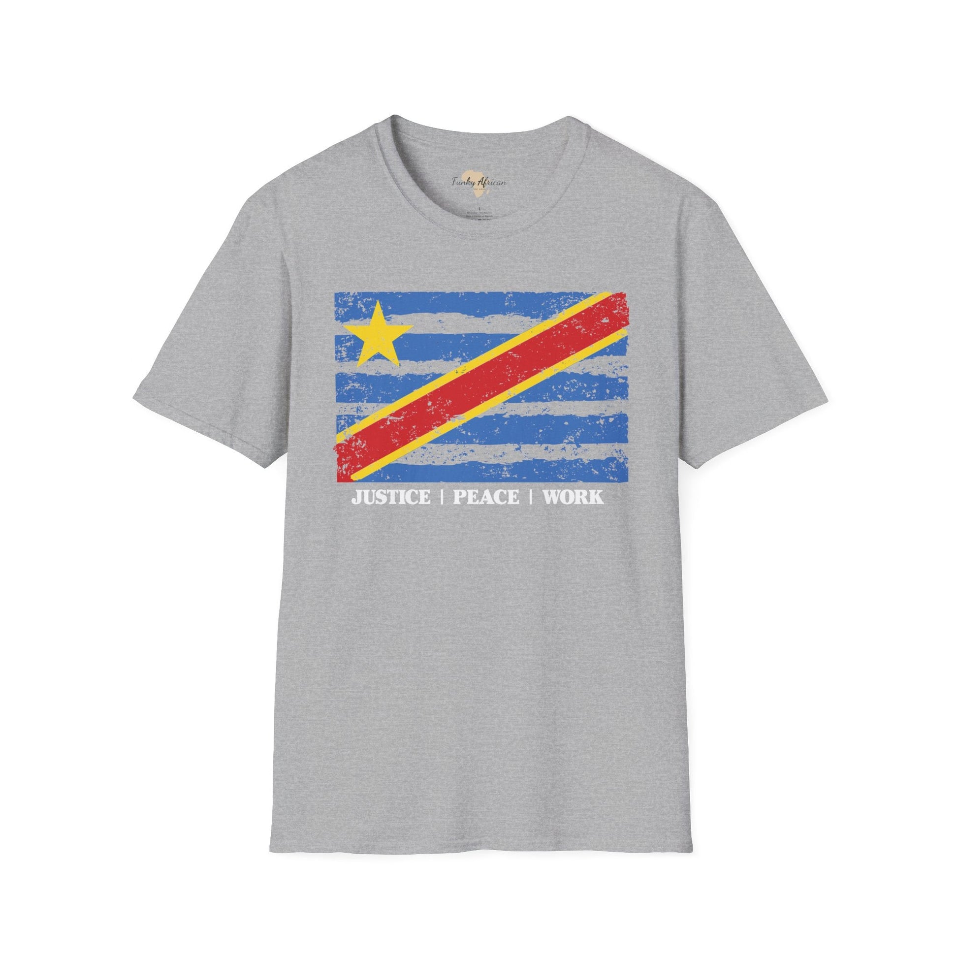 DR Congo strip unisex softstyle tee Funky African