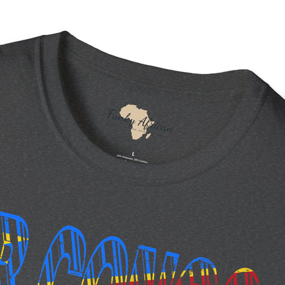 DR Congo text unisex softstyle tee