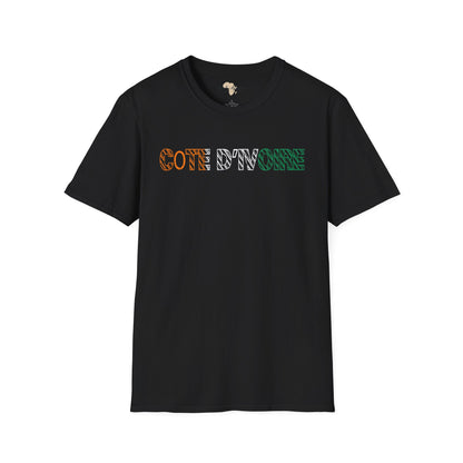 Côte d'Ivoire text unisex softstyle tee