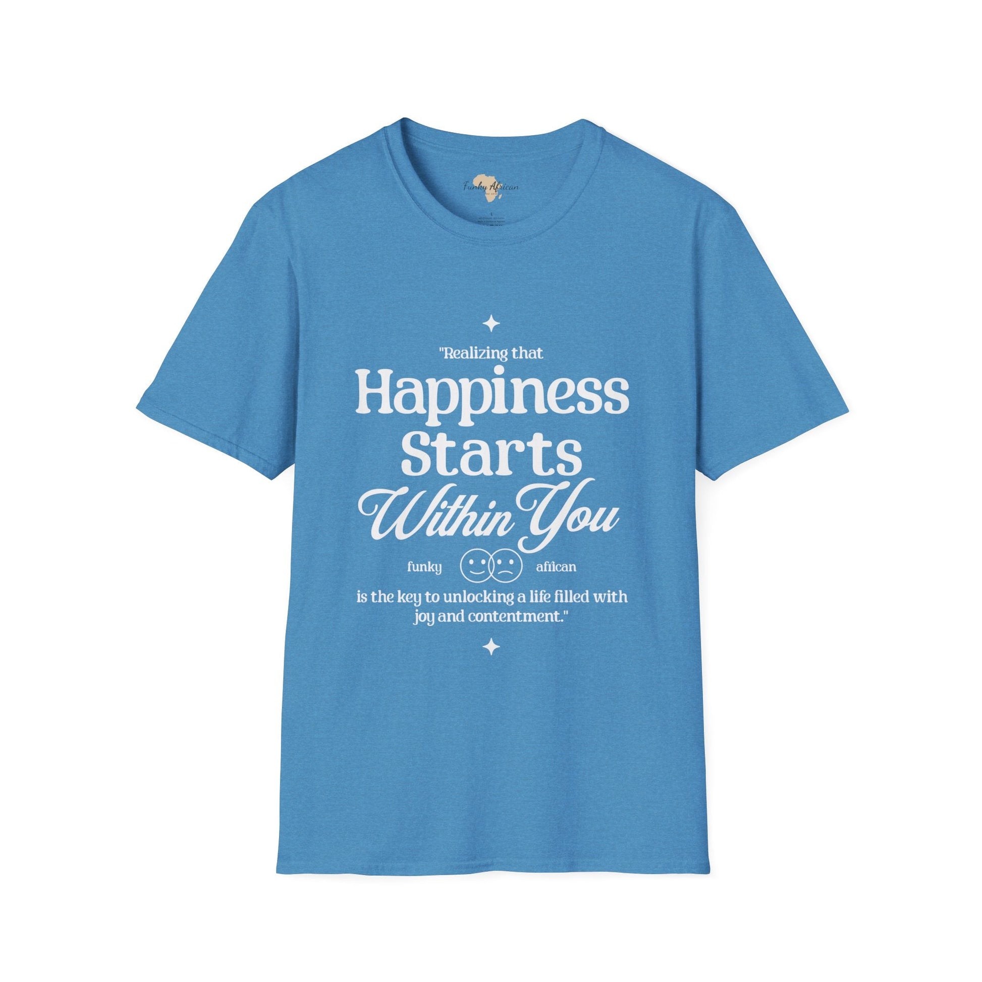 Happiness starts from within unisex softstyle tee Funky African