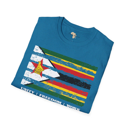 Zimbabwe strip unisex softstyle tee