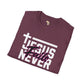 Jesus Never fails unisex tee Funky African