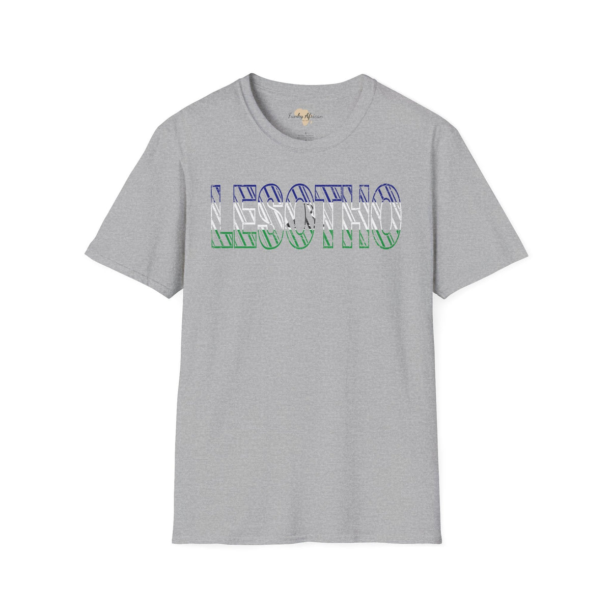 Lesotho text unisex softstyle tee Funky African