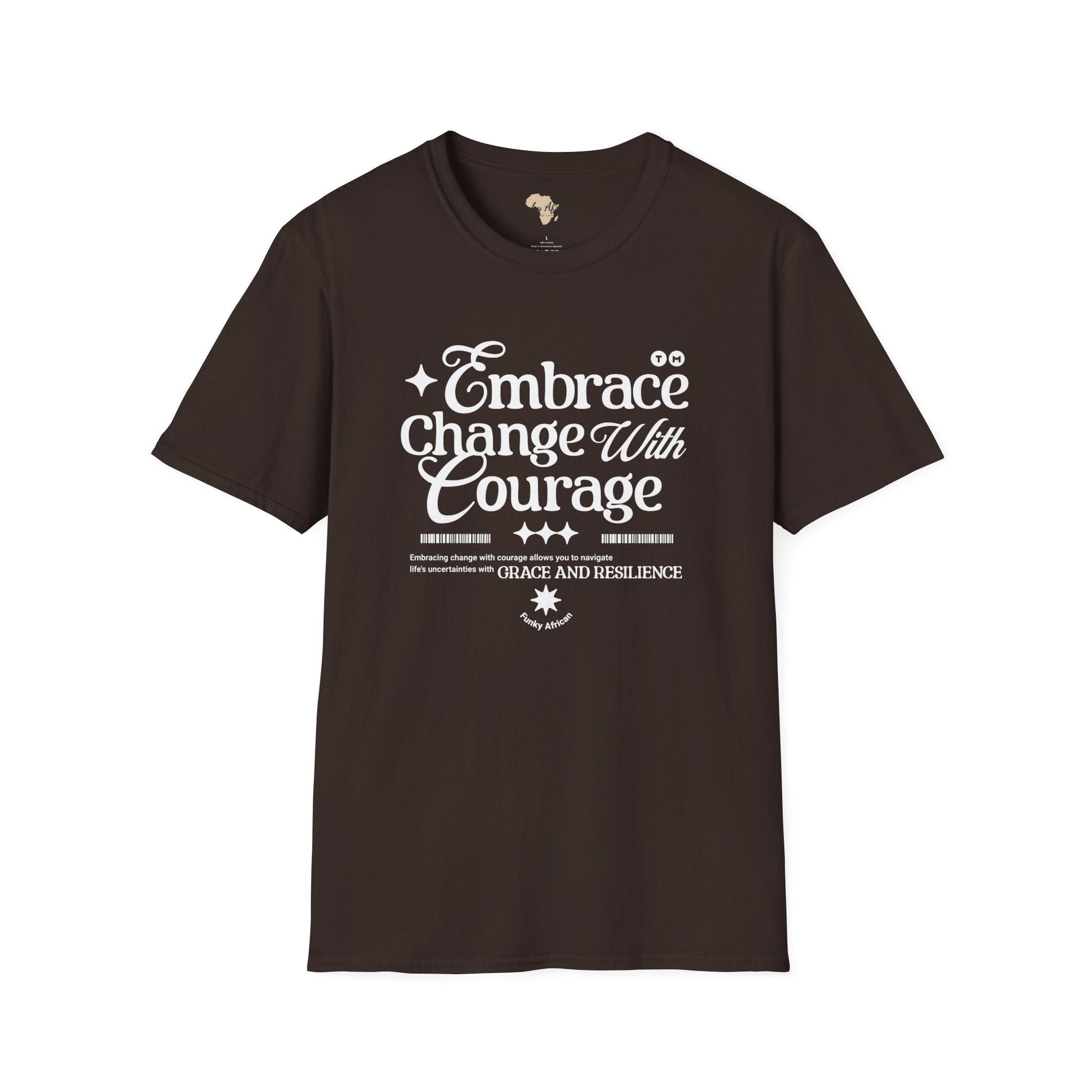 Embrace change unisex softstyle tee Funky African