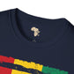 Guinean strip unisex softstyle tee Funky African