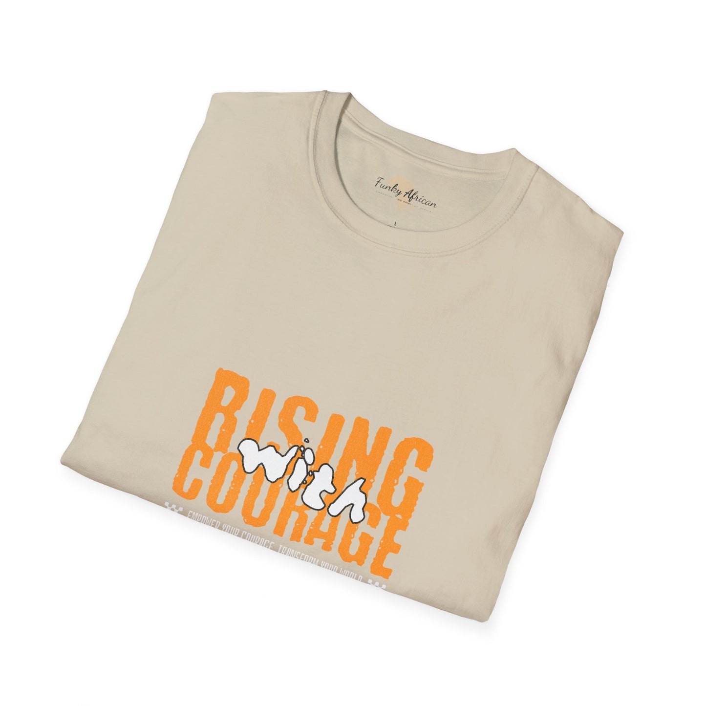 Rising with courage unisex softstyle tee