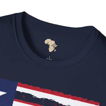 Liberia strip unisex softstyle tee