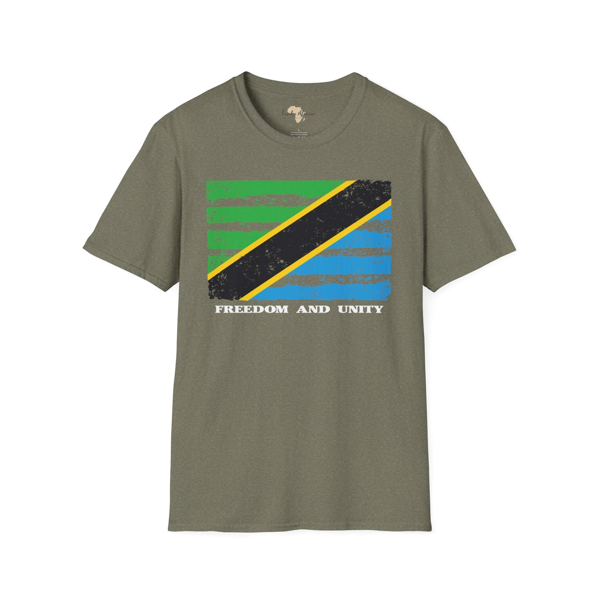 Tanzania strip unisex softstyle tee Funky African