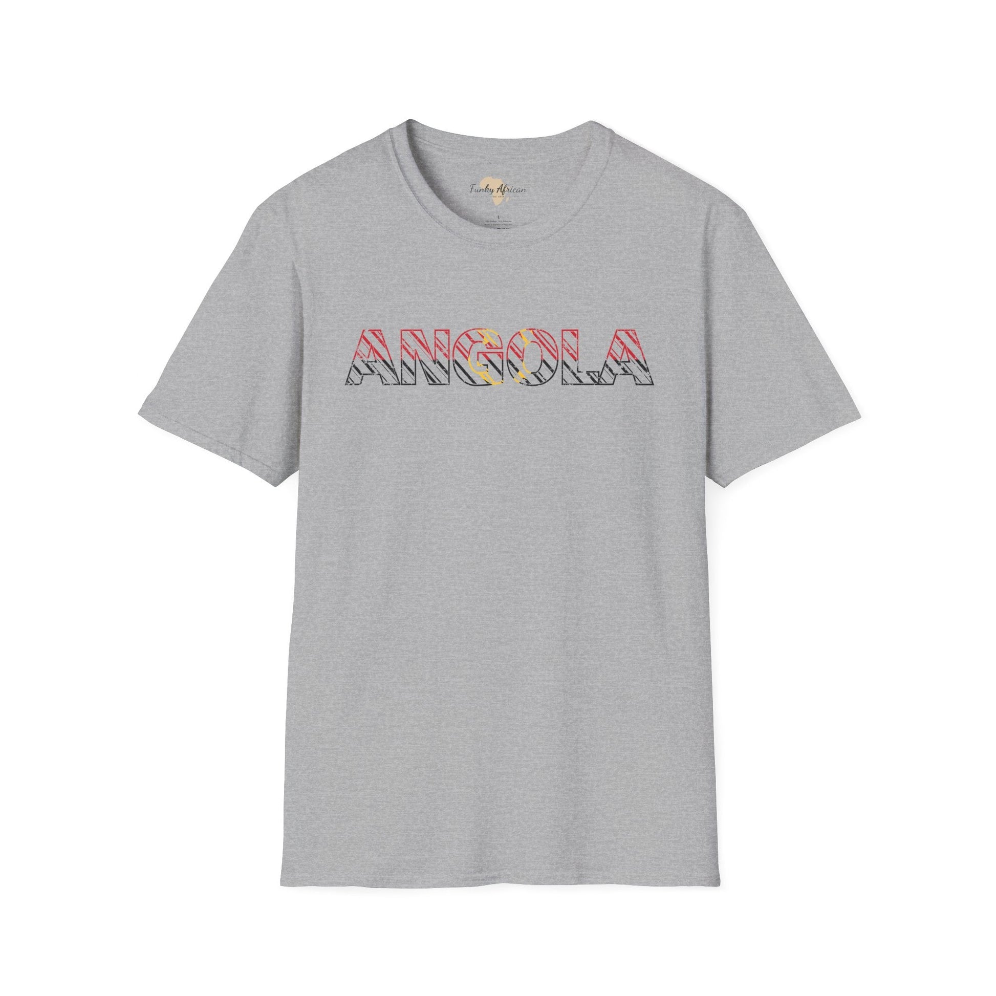 Angola text unisex softstyle tee Funky African