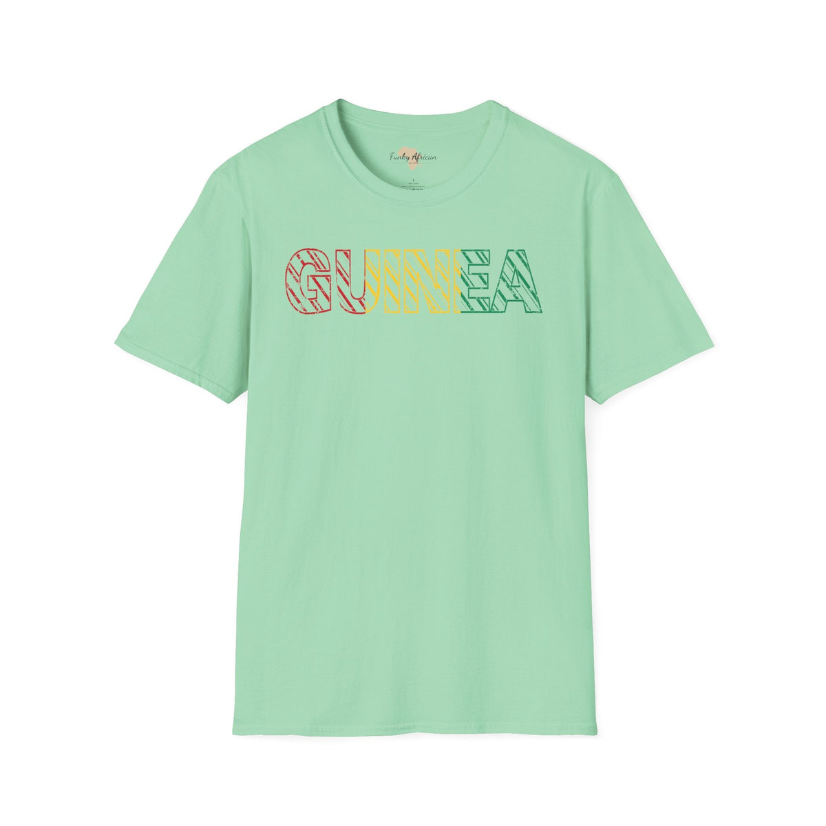 Guinea text unisex softstyle tee Funky African