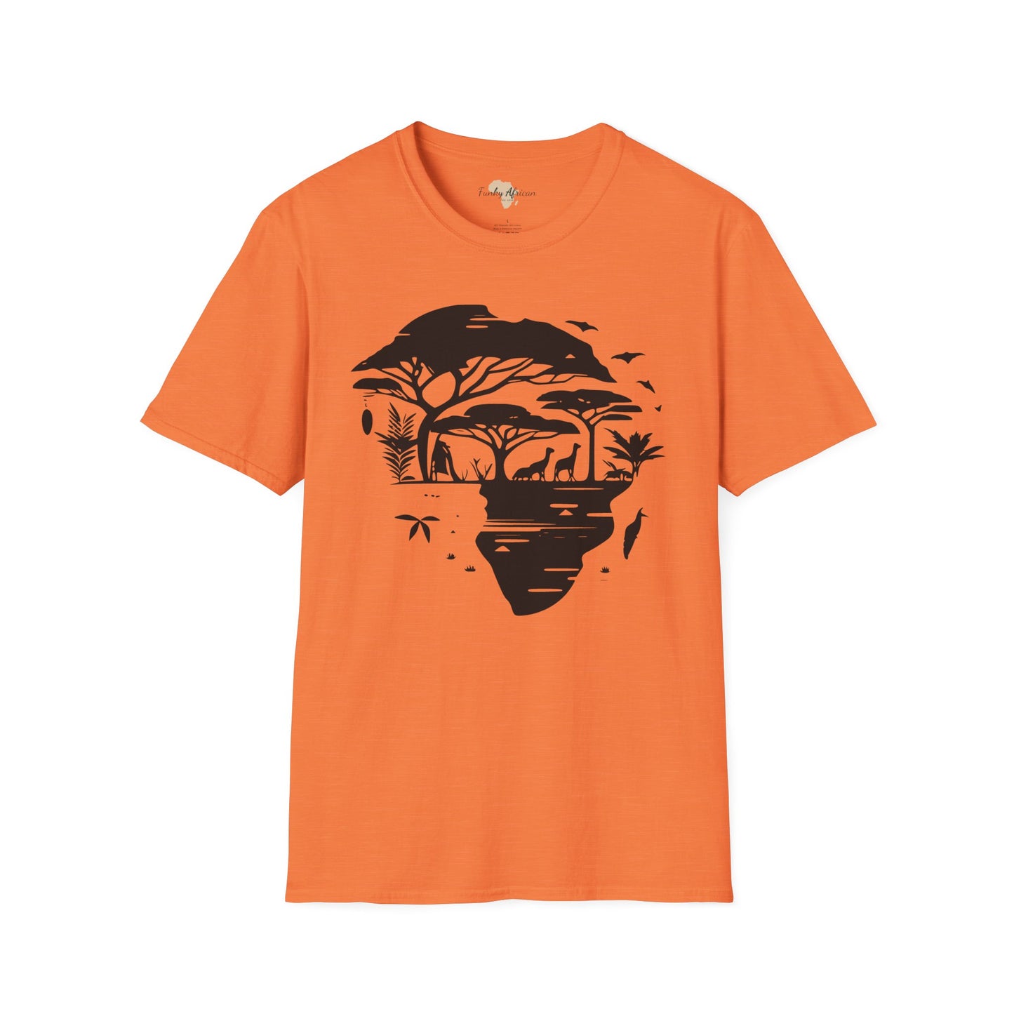 African map graffiti unisex softstyle tee