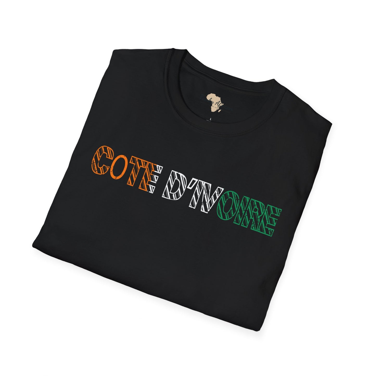 Côte d'Ivoire text unisex softstyle tee