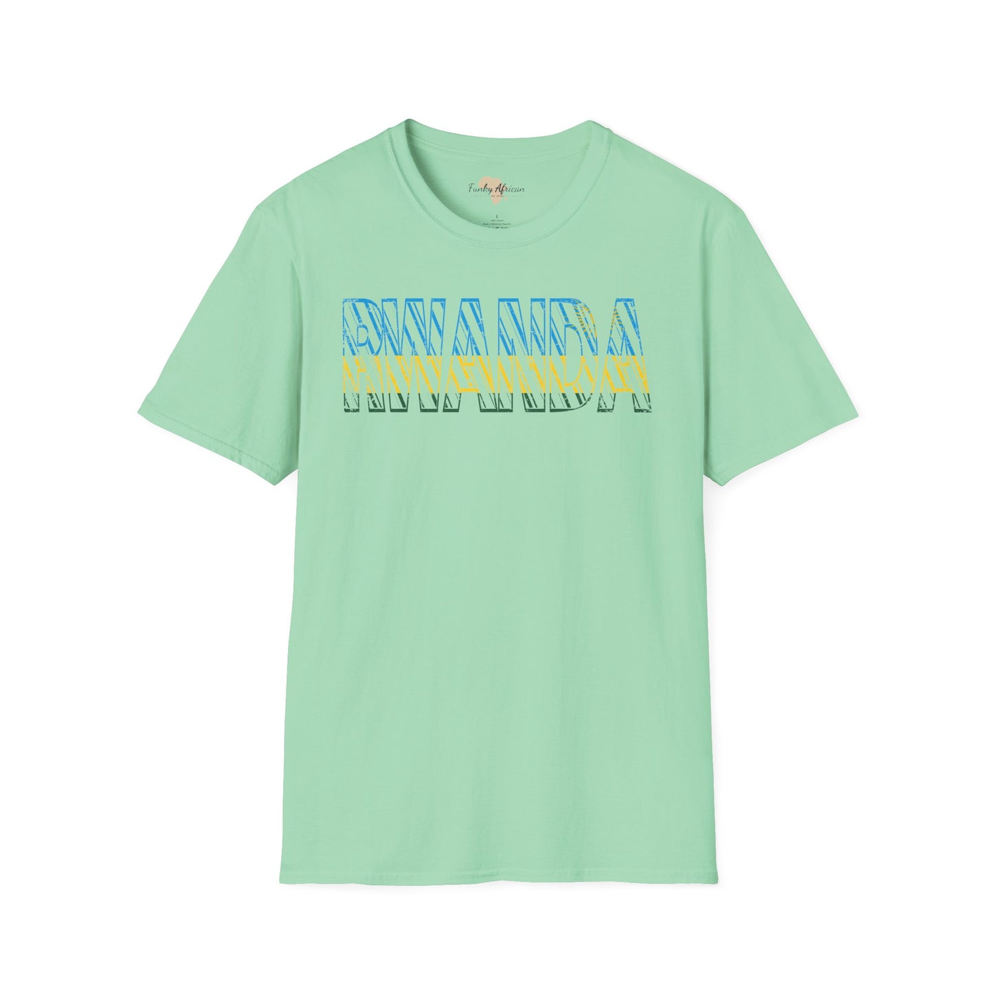 Rwanda text unisex softstyle tee