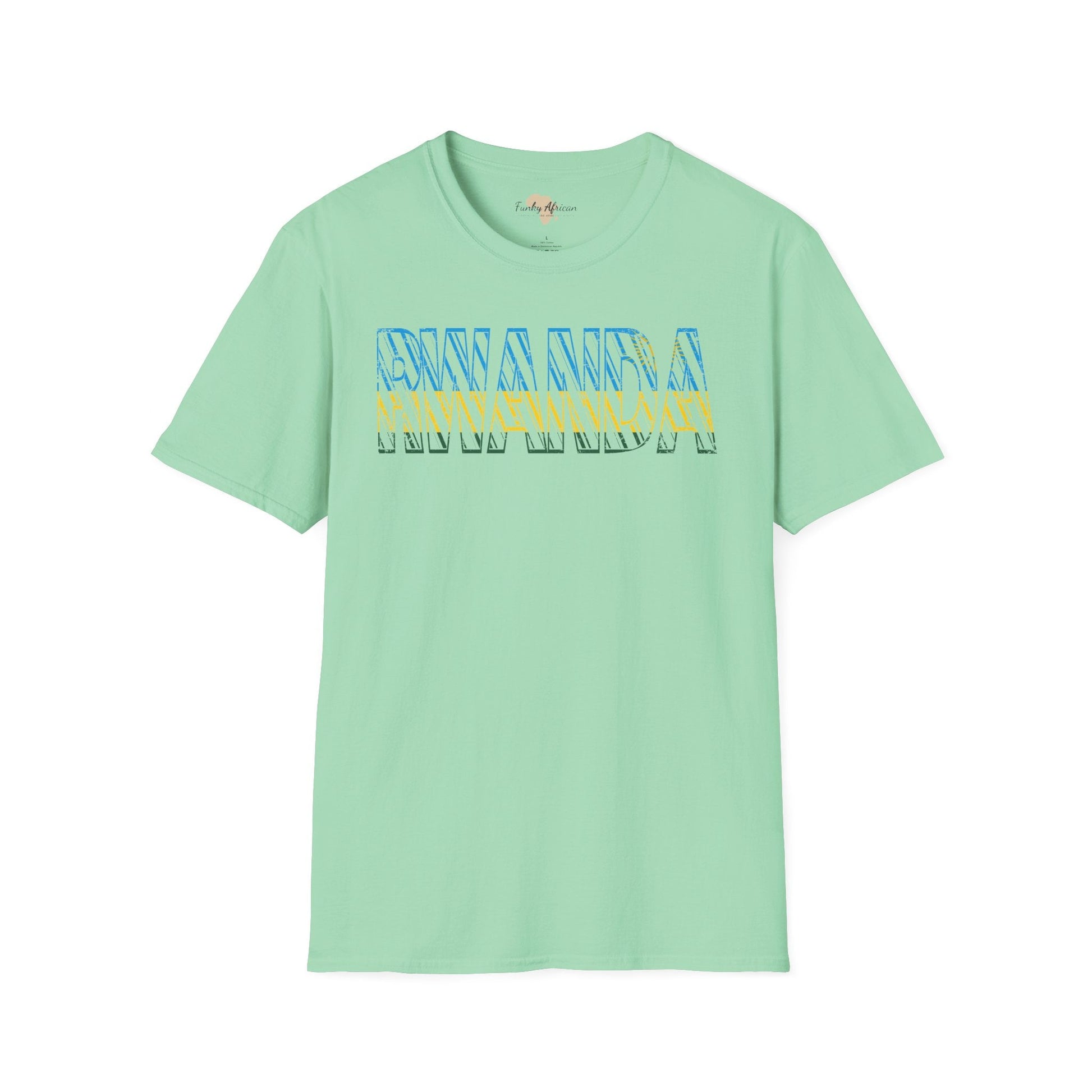 Rwanda text unisex softstyle tee Funky African