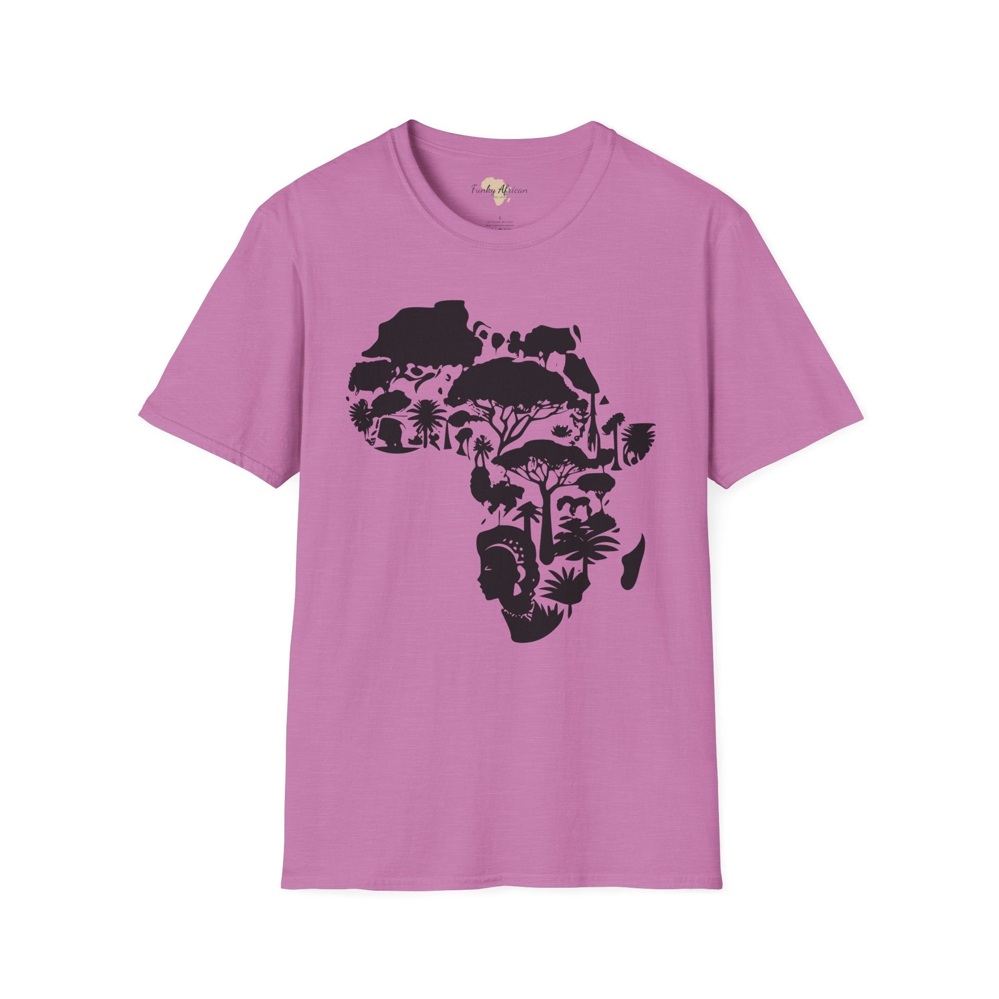 African map unisex softstyle tee Funky African