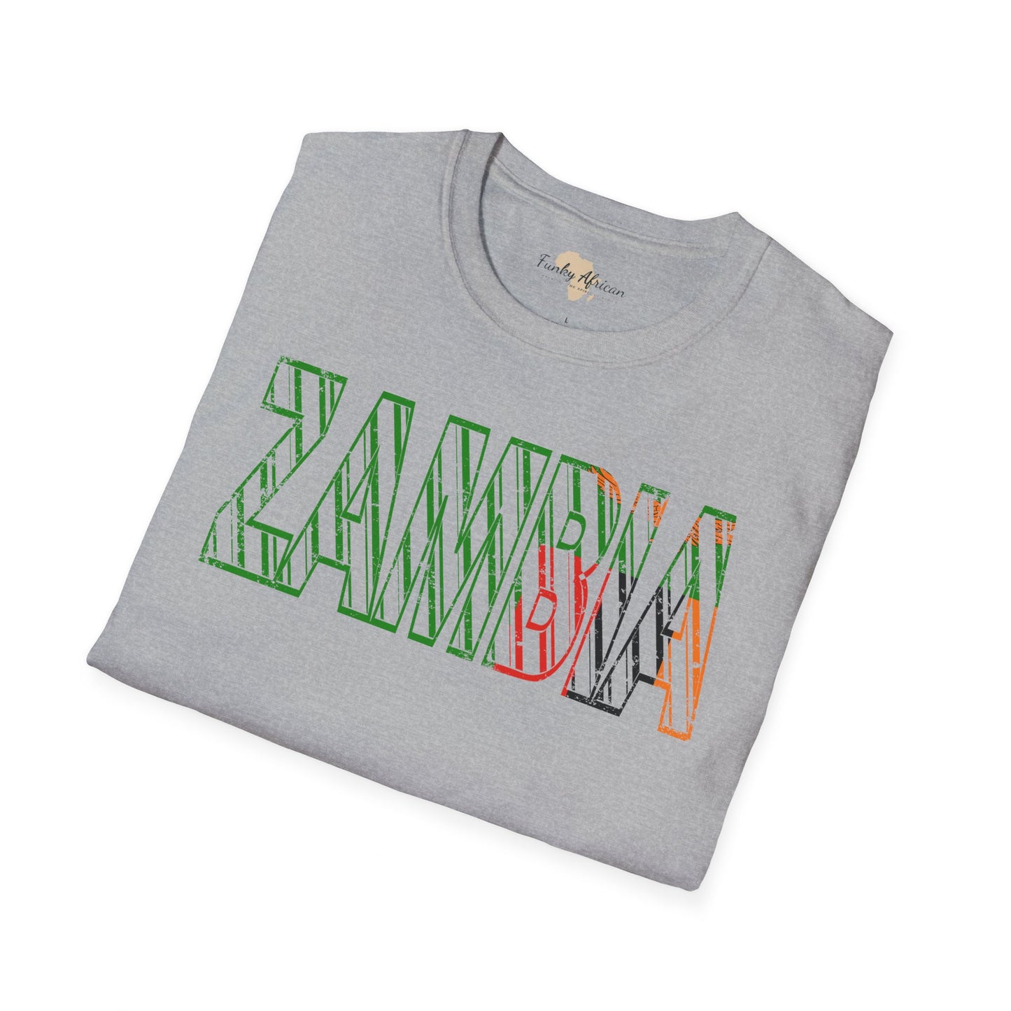 Zambia text unisex softstyle tee