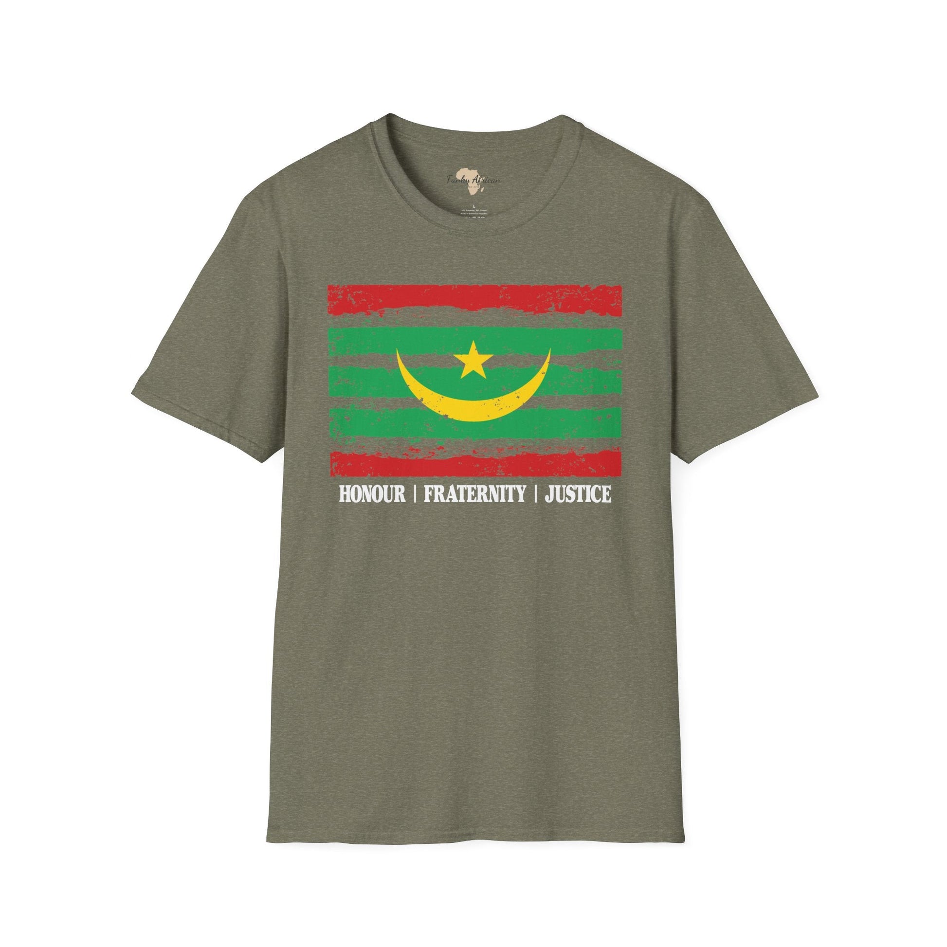 Mauritania strip unisex softstyle tee Funky African