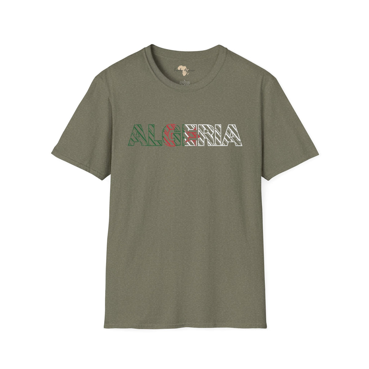 Algeria text unisex softstyle tee Funky African